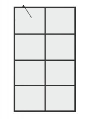 Шторка на ванну Grossman GR-105/90BLACK (90x150), прозрачное стекло